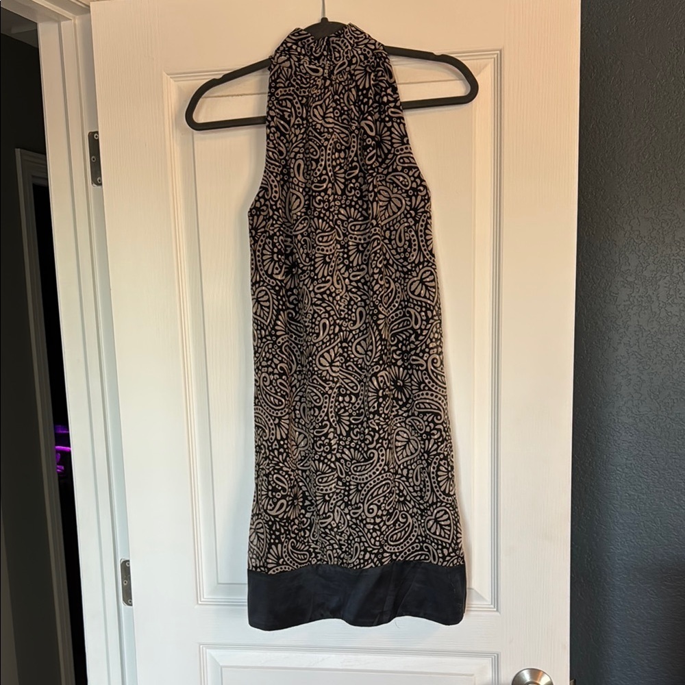 Shoshanna Elegant Black and Cream Paisley Dress Size 10 - Picture 3 of 3